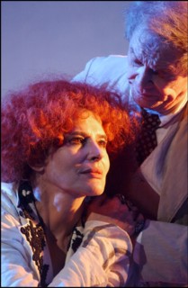09/02/2002. French actress Fanny Ardant stars in "Sarah" at the Theatre Edouard VII.
