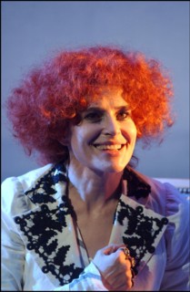 09/02/2002. French actress Fanny Ardant stars in "Sarah" at the Theatre Edouard VII.