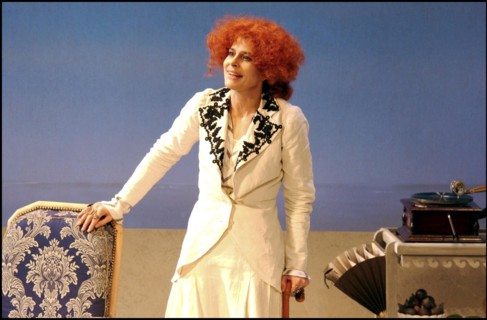 09/02/2002. French actress Fanny Ardant stars in "Sarah" at the Theatre Edouard VII.
