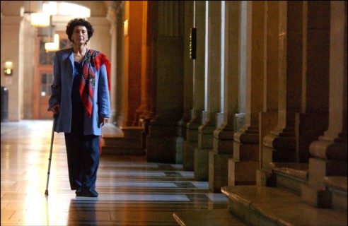 10/15/2002. Francoise Rudetzki, chairman of "SOS attentat" association, in Paris courthouse