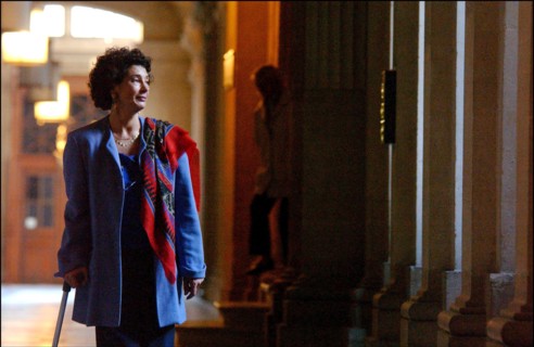 10/15/2002. Francoise Rudetzki, chairman of "SOS attentat" association, in Paris courthouse