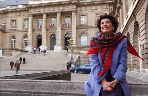 10/15/2002. Francoise Rudetzki, chairman of "SOS attentat" association, in Paris courthouse