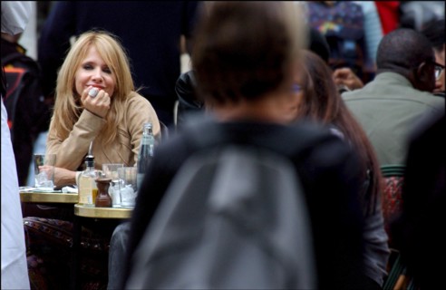 10/00/2002. Close up Rosanna Arquette in Paris.