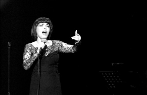 11/20/2002. EXCLUSIVE. Famous French singer Mireille Mathieu on stage and backstage at the Olympia
