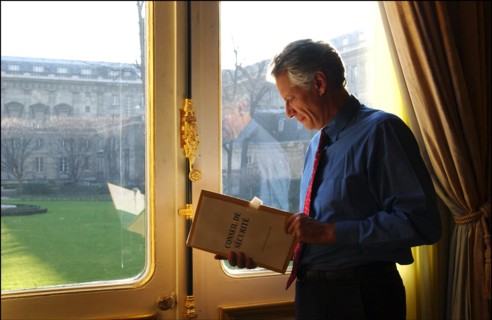 15/02/2003. EXCLUSIF. Dominique de Villepin, French foreign minister