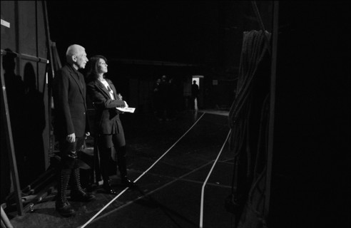 02/22/2003. Backstage of the 28th "Cesar" Awards in the Theatre du Chatelet