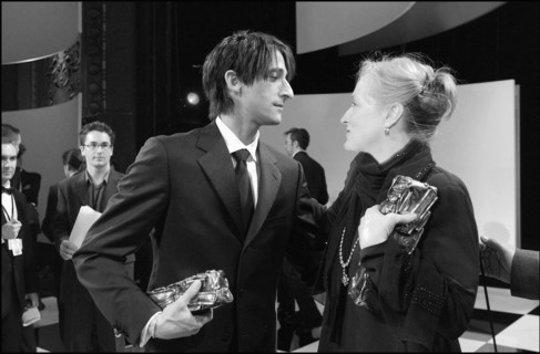 02/22/2003. Backstage of the 28th "Cesar" Awards in the Theatre du Chatelet