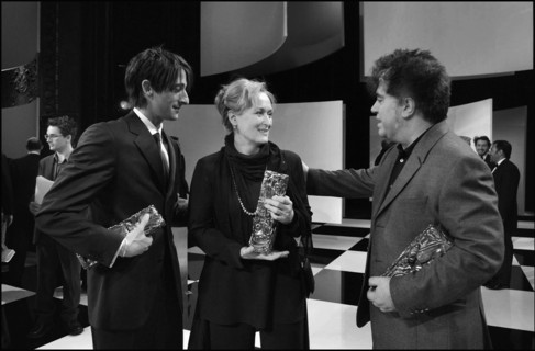 02/22/2003. Backstage of the 28th "Cesar" Awards in the Theatre du Chatelet