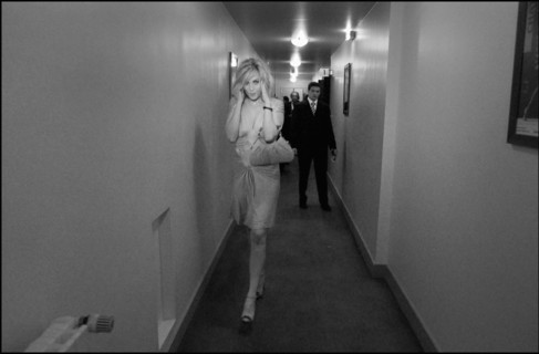 02/22/2003. Backstage of the 28th "Cesar" Awards in the Theatre du Chatelet