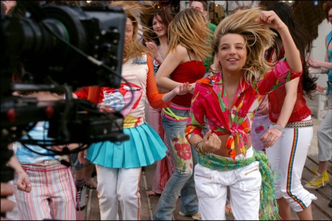 04/09/2003. EXCLUSIVE: French teen Pop Star Priscilla on the shooting of her latest music video "Tchouk Tchouk" on La Pinede Beach, Antibes.