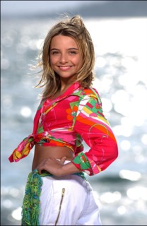 04/09/2003. EXCLUSIVE: French teen Pop Star Priscilla on the shooting of her latest music video "Tchouk Tchouk" on La Pinede Beach, Antibes.