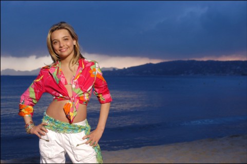 04/09/2003. EXCLUSIVE: French teen Pop Star Priscilla on the shooting of her latest music video "Tchouk Tchouk" on La Pinede Beach, Antibes.