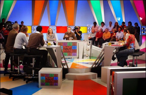 11/10/2003. Tv show "On a tout essaye" with Laurent Ruquier.