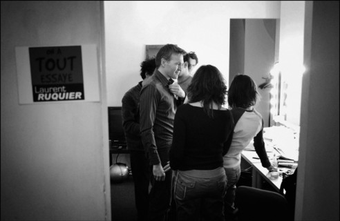 11/10/2003. Tv show "On a tout essaye" with Laurent Ruquier.
