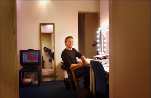 11/10/2003. Tv show "On a tout essaye" with Laurent Ruquier.