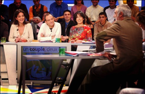 11/10/2003. Tv show "On a tout essaye" with Laurent Ruquier.