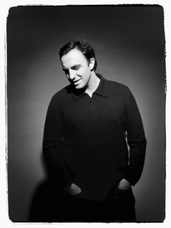 12/00/2003. Nikos Aliagas, host of the Star Academy shows backstage and on stage.