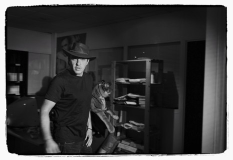 12/00/2003. Nikos Aliagas, host of the Star Academy shows backstage and on stage.