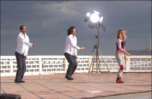 01/00/2004. French singer Priscilla shooting her new clip