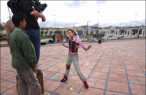 01/00/2004. French singer Priscilla shooting her new clip