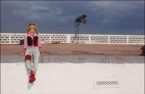 01/00/2004. French singer Priscilla shooting her new clip