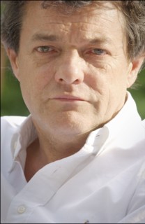 06/26/2004.  Jean-Louis Borloo, le ministre de l'Emploi, du Travail et de la Cohesion sociale travaillant, au ministere, sur le Plan de Cohesion sociale avant sa presentation en conseil des ministres ...