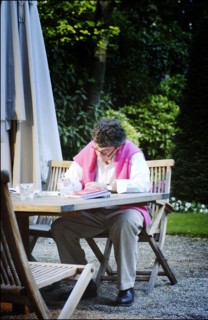 06/26/2004.  Jean-Louis Borloo, le ministre de l'Emploi, du Travail et de la Cohesion sociale travaillant, au ministere, sur le Plan de Cohesion sociale avant sa presentation en conseil des ministres ...