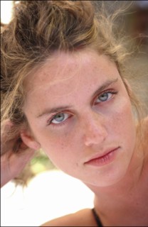 08/05/2004. Close-up of Camille Bardery, actress.