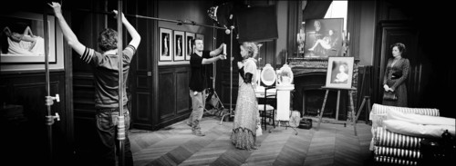 11/00/2005. Tournage "Un fil à la patte" de Michel DEVILLE