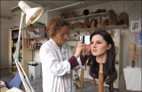 04/21/2005. EXCLUSIVE. Monica Bellucci's wax likeness to join celebs at the Musee Grevin.