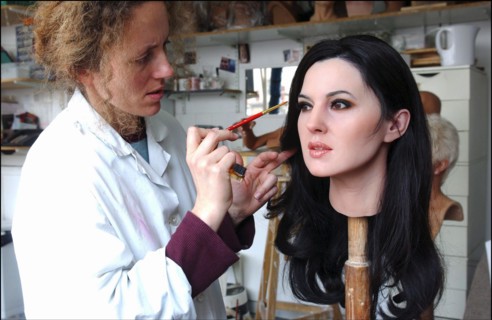04/21/2005. EXCLUSIVE. Monica Bellucci's wax likeness to join celebs at the Musee Grevin.