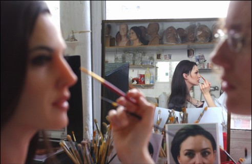 04/21/2005. EXCLUSIVE. Monica Bellucci's wax likeness to join celebs at the Musee Grevin.