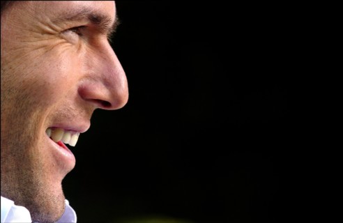 01/04/2004. EXCLUSIVE. Close-up French soccer Zinedine Zidane