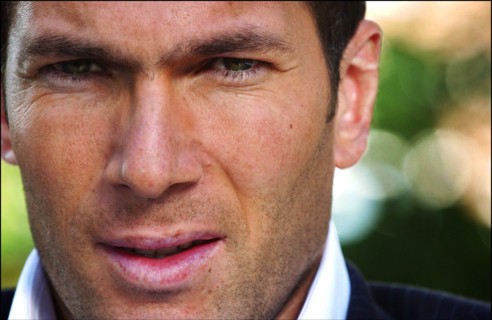 01/04/2004. EXCLUSIVE. Close-up French soccer Zinedine Zidane