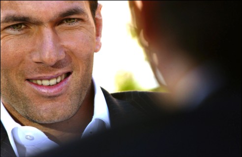 01/04/2004. EXCLUSIVE. Close-up French soccer Zinedine Zidane