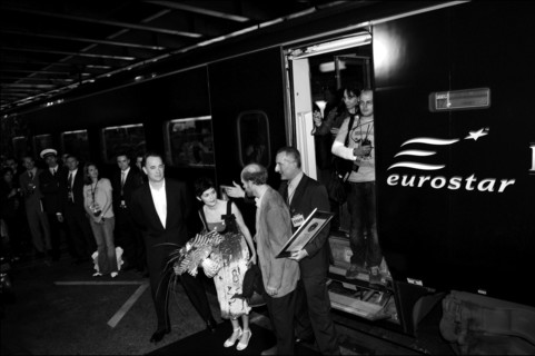 05/16/2006. Arrival of Da Vinci Code crew at Cannes rail station.