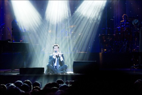 04/01/2008. French stand-up comedian Laurent Gerra performs his new show.