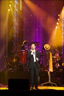 04/01/2008. French stand-up comedian Laurent Gerra performs his new show.