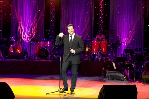 04/01/2008. French stand-up comedian Laurent Gerra performs his new show.