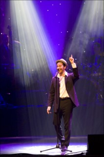 04/01/2008. French stand-up comedian Laurent Gerra performs his new show.