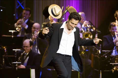 04/01/2008. French stand-up comedian Laurent Gerra performs his new show.