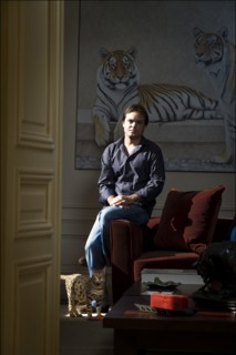 10/09/2008.  Close up french writer Romain Sardou.