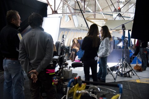 On the set of the movie "Je vais te manquer ", by Amanda Sthers.