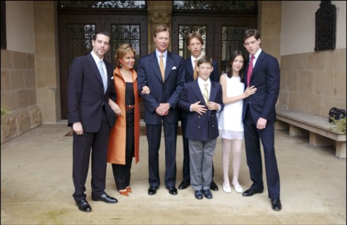 04/18/2004. EXCLUSIVE. Grand Duchy of Luxembourg family: gathers for the birthday of Grand Duke Henri and son Prince Sebastien.