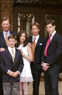 04/18/2004. EXCLUSIVE. Grand Duchy of Luxembourg family: gathers for the birthday of Grand Duke Henri and son Prince Sebastien.