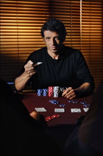 Patrick Bruel lors d'une partie de poker
