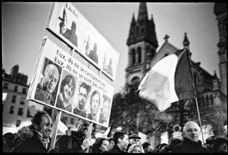 Gatherings under the slogan 'JE SUIS CHARLIE' in Paris on January 11, 2015