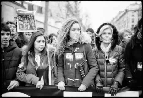 Gatherings under the slogan 'JE SUIS CHARLIE' in Paris on January 11, 2015