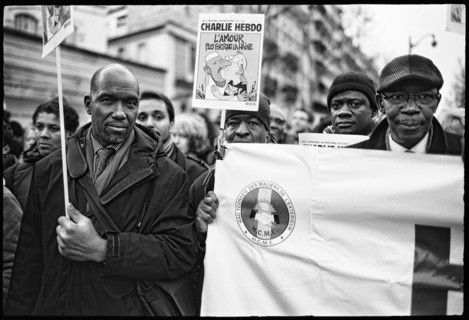 Gatherings under the slogan 'JE SUIS CHARLIE' in Paris on January 11, 2015