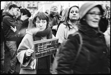 Gatherings under the slogan 'JE SUIS CHARLIE' in Paris on January 11, 2015